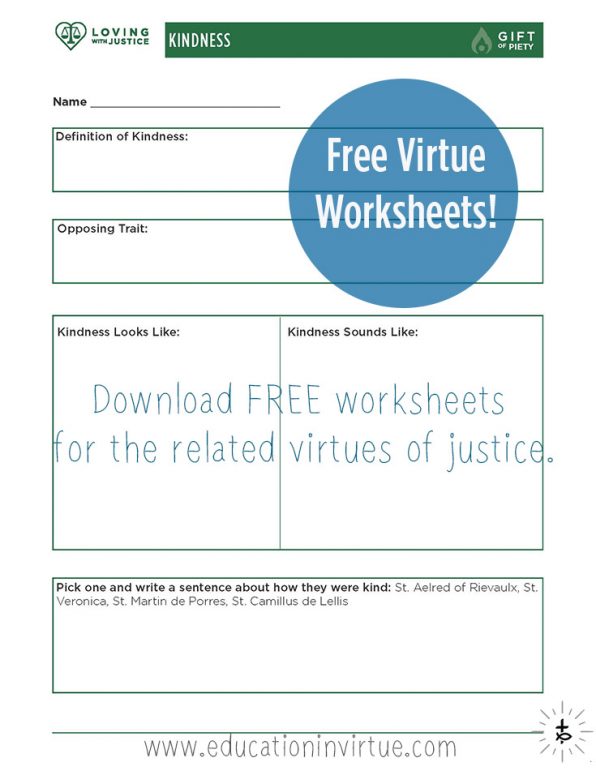 Virtue Worksheets - Justice