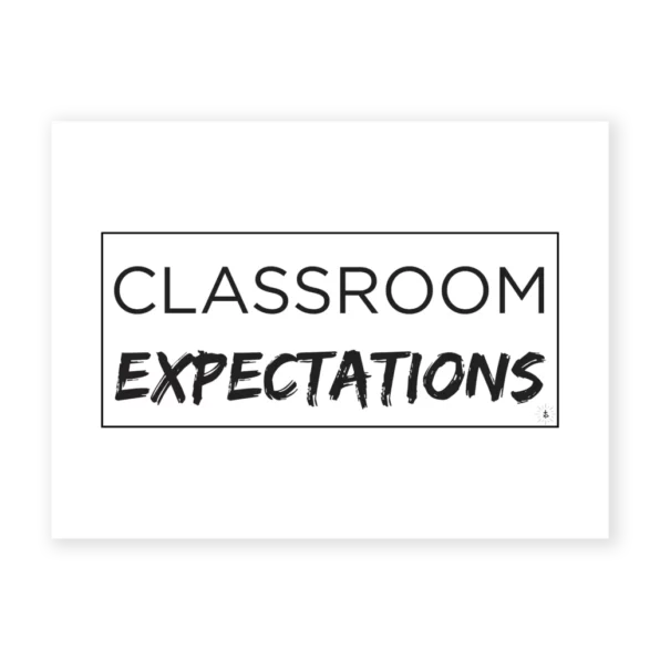 Printable Classroom Expectations