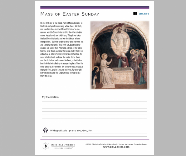 Holy Week Worksheets » Openlight Media