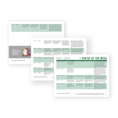 2025-2026 Virtue of the Week Reference Chart